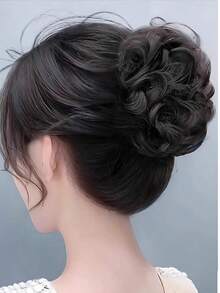 4-Piece Colorful Flower Beaded Ring Set Hair Styling Kit Hair Tool Kit - Multicolor - View 11