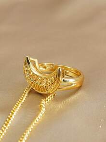 1 Bohemian Style One-Piece Ring Bracelet, Retro Gold Shimmering, Fashionable And Personalized, With A Noble And Luxurious Temperament, Suitable For Attending Various Parties And Dinners - Yellow Gold - View 6
