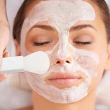 Set de 3 piezas de aplicadores de mascarilla facial de silicona, mini juego de brochas de maquillaje, herramientas de belleza portátiles para aplicar mascarilla facial, crema para ojos, loción corporal, suero, mantequilla corporal - 1 juego blanco - Ver 6