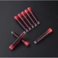 15 uds/rosa rojo verde púrpura Universal pluma estilográfica cartuchos de tinta recambio de bolígrafo papelería de oficina W4E1 - A - Ver 8