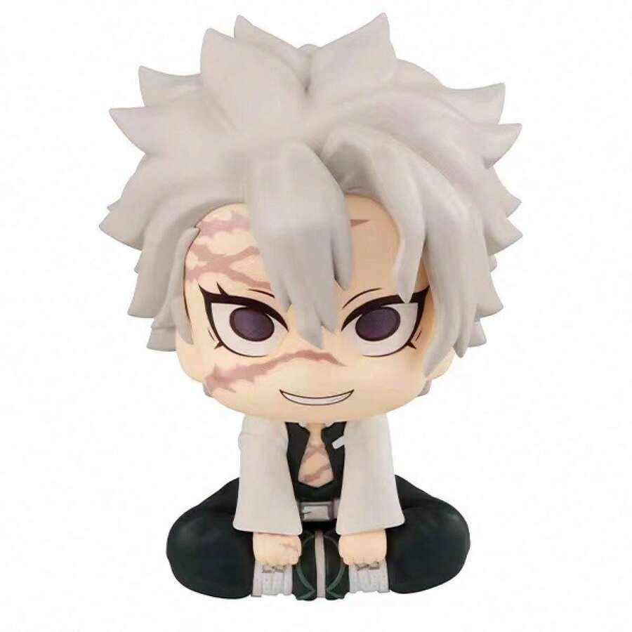Cute Big Head Q Version Anime Swordsman Figurines, Sakura Pink Hair & White Hair Character Model Ornaments, Finished Products With Color Box For Wholesale - 款式-2 - 查看 1