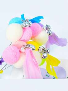 手工摇铃糯米球逗猫棒，水晶管羽毛逗猫棒，猫咪用品 - 查看 4