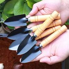 4pcs, Garden Tools Small Shovel. Flower Shovel Garden Shovel. Gardening Shovel Mini Small Shovel. Wooden Handle Flower Shovel Spade Narrow Shovel - Multicolor - View 2