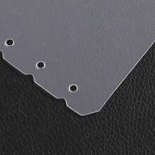 10pcs A5/A6 Universal 6-Ring Binder Divider Tabs, Planner Inserts, PP Transparent Matte Standard - A - View 5