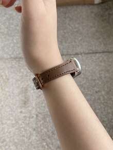 Dây đeo da cho Mi Band 8/9/10/NFC, Unisex - Màu nâu Sô-cô-la - Xem 3