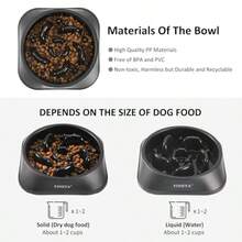 Slow Feeder Dog Bowls Pet Supplies That Slow Down Eating Pet Food Bowls Maze Dog Puzzle Feeder For Medium Breed - G Black - 查看 6