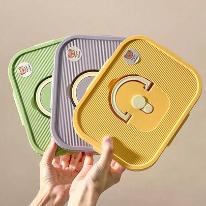 2/3格便携式方形塑料午餐盒，带提手，可微波炉加热，密封防漏，可装水果沙拉等食物，可重复使用，大容量分隔便当盒，适合学生和成人上学、办公、户外露营、野餐、旅行、返校等场合使用。