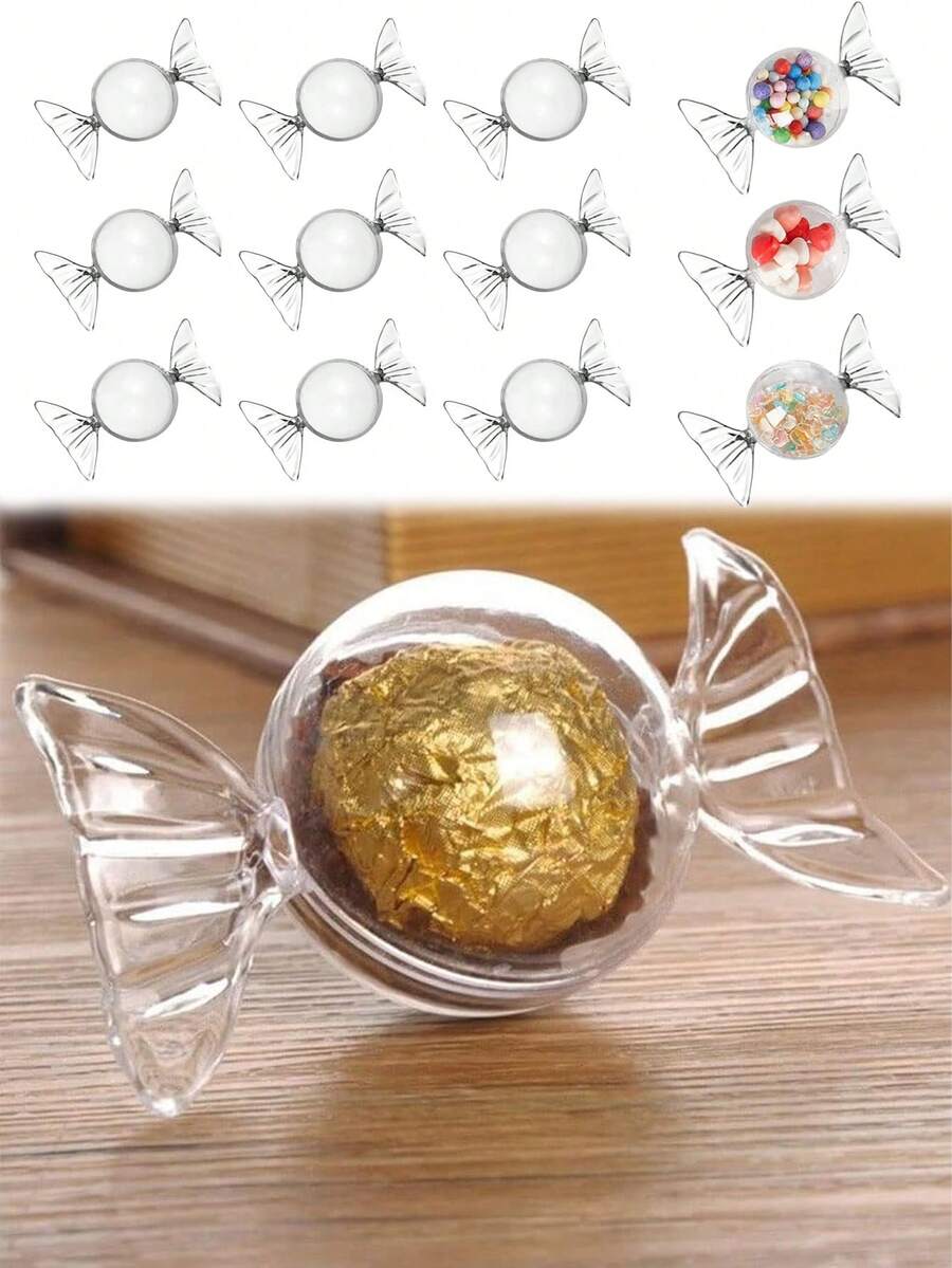 50个/套糖果礼盒，糖果造型，可重复填充的巧克力糖果瓶迷你装饰盒，适合婚礼、生日派对、周年纪念日和母亲节 - 多色 - 查看 1