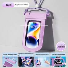 1/2pcs Waterproof Phone Pouch, Touch Screen, Swimming, Drifting, Underwater Photography Accessory, Transparent Sealed Bag - One Size Fits All - View 9