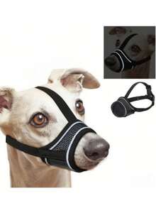 Adjustable Black Muzzle For Small Dogs, With Breathable Mesh, Anti-Bite And Anti-Bark Strap - Comfortable Nylon, Drinkable Design, Nighttime, Suitable For Small Dogs, Comfortable To Wear, Soft Fabric, Durable - Multicolor - View 1