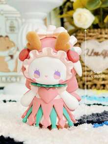 1pc Random Style EMMA Cafe-Style Anime Model Figurine, PVC Material, Beloved Wedding Style Combined With Cute Rabbit, Elegant Desktop Decor, Beautiful Gift To Create A Peaceful And Relaxing Environment For Friends And Family - Red - View 2