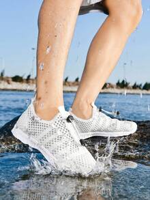 Men's Outdoor Waterproof Sole Wading Shoes, Summer Quick-Dry Swimming Shoes, Vacation Casual Sports Shoes - White - View 4