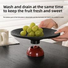 Đĩa đựng trái cây chân cao, khay ăn nhẹ sang trọng, khay thoát nước, đĩa đựng trái cây khô. - Nhiều màu - Xem 6