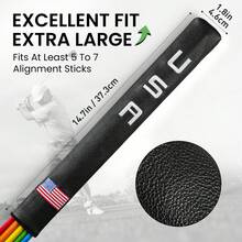 FINGER TEN Extra Large Golf Alignment Stick Cover 1 Pack, High-Quality PU Leather Cover With Stylish Design Fits 5–7 Alignment Rods, Durable Protective Sleeve For Practice & Travel - Deer - View 3