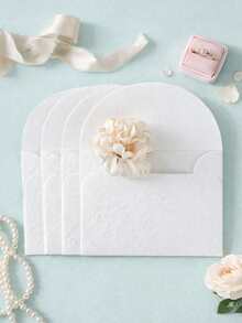 10pcs Solid Color Paper Envelopes, Elegant Invitation Cards Envelopes For Weddings, Birthday Greeting Cards Envelopes, Bridal Shower Gift Card Envelopes, Suitable For Babe Shower Party Thank You Notes, Simple Blank Multi-Purpose Envelope For Love Letter, Photos Storage, Wedding Favors, Birthday Gifts, Graduation Ceremony - White - View 3