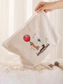 可爱腊肠犬印花化妆包 - 大容量拉链旅行化妆品收纳包，耐用面料，便携日常旅行化妆包，适合男士、女士、爱狗人士，可作为圣诞节、情人节、新年、生日、感恩节礼物。化妆收纳包、洗漱包、化妆包、洗漱旅行包、度假必备品，女士旅行礼物之选。 - 彩色 - 查看 2