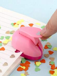 1pc Heart Shaped Embossing DIY Tool, Card And Fabric Punching Tool - Handheld Heart Embossing Machine, Suitable For Making Albums, Paper Crafts And Gifts, Manual Punching Machine, Card Making Materials, Valentine's Day Gift, Back To School Supplies - Multicolor - View 8