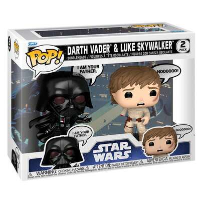  Funko POP Star Wars - Conjunto com 2 figuras:  e Luke Skywalker - Bonecos de vinil colecionáveis de 9 cm - Com balões de fala "Eu sou seu pai" - Produto oficial - Presente para fãs - Frete GRÁTIS ✅ Entrega em 24/48 horas para a Espanha continental