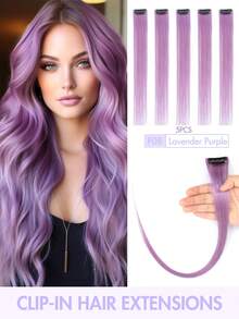 Rainbow-Colored Hair Clips With Real Human Hair Pieces, Featuring A Silky, Invisible Texture And Soft, Superior Quality. Available In 12 Colors, Equipped With Stable And Comfortable Hair Clips, And Easy To Install. Highly Cost-Effective And High-Quality Real Human Hair Pieces, Ideal For Stage Performances And Shows. - Multicolor - View 25
