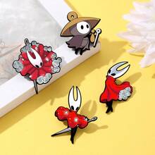 4pcs Anime Street Style Zinc Alloy Brooch Pins, Fashion Accessory - Multicolor - View 2