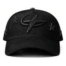 Gorra estilo Barbas Hats Galaxy Total Black calidad premium con interior satinado chip nfc incluido sombrero unisex color negro otoño invierno - Negro - Ver 1