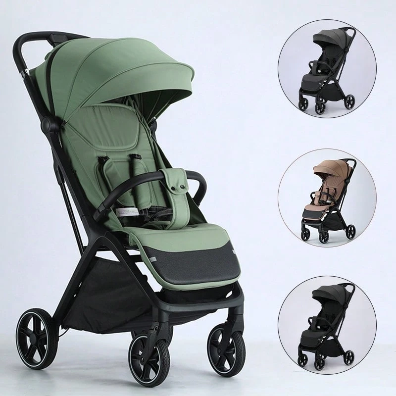 Lightweight Baby Stroller, Foldable Stroller Infant, One-Touch Collection, Adjustable Backrest, Breathable Mesh, Easy To Carry, Suitable For Travel - Green - View 1
