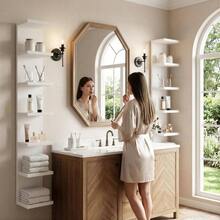 Tier Wall Shelf Unit Lack Shelf, Versatile Floating Shelves Wall, Bedroom Book Shelf, Vanity Display Shelves, Tall Decorative Shelving Unit, Long Shelves Storage White - 7 Tier Wall Shelf -white - View 3