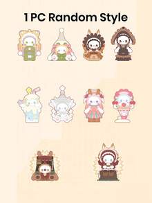 1pc Random Style EMMA Cafe-Style Anime Model Figurine, PVC Material, Beloved Wedding Style Combined With Cute Rabbit, Elegant Desktop Decor, Beautiful Gift To Create A Peaceful And Relaxing Environment For Friends And Family - Red - View 12