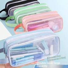 1 hộp bút học sinh dung tích lớn, túi đựng văn phòng phẩm đa năng tối giản, thời trang, chống bẩn, nhẹ và dễ mang theo, phù hợp cho trường học, văn phòng, du lịch và sử dụng hàng ngày. - màu đen - Xem 6