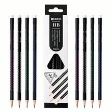 Black Printed Triangular Pencils 12 Count, Easy Hold & Strong Lead For Writing - Triangle - View 1