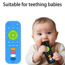 Baby's Remote Control Teether (Red/Blue/Black) -Fun Chew Toy For Youngsters -Silicone Anti-Hand-Biting Chew Toy, Perfect Christmas &Halloween & New Year & Birthday & Children's Day & Easter& Holiday Gift - Multicolor - View 3