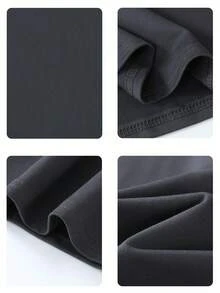 青少年男童印花圆领T恤，街头风，夏季款 - 深灰色 - 查看 4