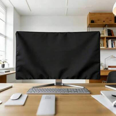 1 pieza Funda protectora de tela Oxford para monitor, resistente al agua y al desgaste, adecuada para monitores de computadora de 24/27/32 pulgadas, diseño antiestático, funda protectora duradera para el hogar, la oficina, el escritorio de juegos, la computadora de escritorio y el uso diario, accesorio de computadora de escritorio elegante y práctico