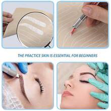 5pcs Latex Rubber Tattoo Practice Skin, Permanent Makeup Microblading Training Eyebrow Tattoo Practice Skin Without Ink - View 3