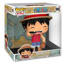 Funko POP 手辦 - 蒙奇·D·路飛 超大號 25cm #1945 - 大型乙烯基手辦 - 戴著草帽，手拿肉，笑容燦爛 - 官方授權 - 收藏家禮物 - 西班牙大陸地區免運費 ✅ 24/48 小時送達 - 彩色 - 查看 1