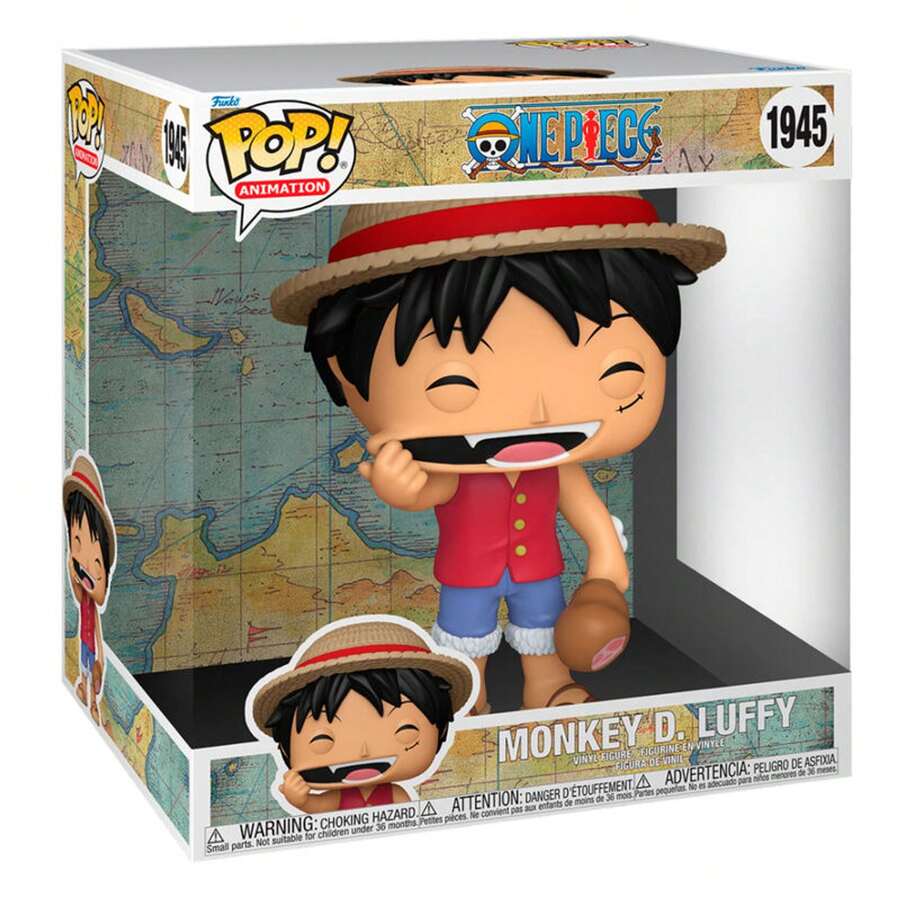 Funko POP 手辦 - 蒙奇·D·路飛 超大號 25cm #1945 - 大型乙烯基手辦 - 戴著草帽,手拿肉,笑容燦爛 - 官方授權 - 收藏家禮物 - 西班牙大陸地區免運費 ✅ 24/48 小時送達 - 彩色 - 查看 1