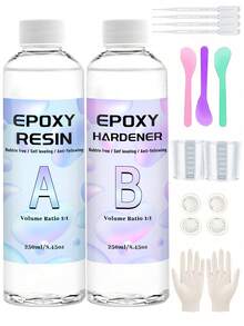 Transparent Epoxy Resin Kit, Anti-Yellowing, Fast Curing, Suitable For Casting, Coating, Art DIY, Crafts, Jewelry, Wooden Tables, Etc. - Epoxy Resin Kit - View 13