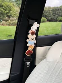可爱小熊和兔子汽车安全带套，创意汽车安全带肩垫，女士内饰配件 - A - 查看 8