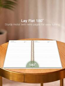 Sổ tay lò xo 140 trang kẻ chấm, phù hợp cho cả nam và nữ, dùng để viết nhật ký, ghi chú, khổ A5 (15,24 cm x 20,32 cm), quà tặng cho nam và nữ, đồ dùng văn phòng phẩm cho nữ, phụ kiện bàn làm việc - A5 - Xem 6
