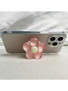 可爱花朵元素可伸缩手机支架，创意粘性可折叠慵懒桌面花朵支架，完美手机礼物，适用于、安卓手机，生日礼物，送给家人朋友的礼物，可伸缩手机支架，手机配件，春季复活节礼物 - 彩色 - 查看 6