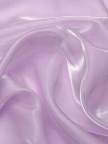 1pc Lily Satin & Organza Shiny Satin Fabric, Pre-Cut For Wedding Party Bridal Dress DIY - Mauve - View 1