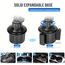 Heavy-Duty Car Cup Holder Tablet Stand – 15" Height Adjustable Mount For 6-12.9" Tablets & All Smartphones, Large 1.57" Clamp For Desk-Free Viewing In Office, Home & Travel - View 3