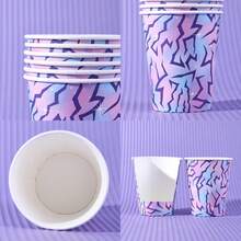 20/40/60pcs,Iridescent Kpop Birthday Party Cups Kpop Themed Purple Blue Pink Hot Cold Paper Cups For Music Birthday Wedding BabyShower Party Supplies Decor,K Pop Party 9oz Paper Cups Cups For Hot Cold Music Kpop Happy Birthday Party Decorations - Multicolor - View 6