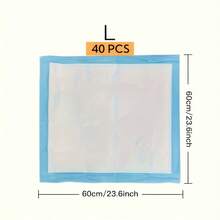 100pcs Super Absorbent Puppy Pee Pads, Leak-Proof & Quick Dry, Suitable For Dog Training, Dog Urination, Disposable Dog/Cat Pads, Thickened Pet Toilet Mat - Blue and White - View 14