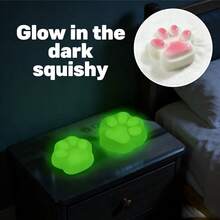 DIY Glow-In-The-Dark Cat Paw Squishy Making Kit - Make Your Own Luminous Cat Paw Fidget Toys, Bubble-Free Silicone, Soft, Stress-Relieving Fidget Toy For Kids,Suitable For Ideal Holiday Gifts, Fun & Cute Gifts, Birthday Gifts, Easter Gifts, Halloween Gifts, Christmas Gifts, Party Favor Filler - 粉色 - 查看 7