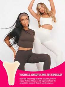 1/3/5/10/15 Pack Camel Concealer Toe Cover With Design - Invisible, Reusable Adhesive Pads For Swimsuits, Leggings & Yoga, Soft Silicone Hider For Women - View 2