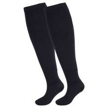 Plus Size Thigh High Socks Knit Over The Knee Stocking For Women Party & Daily - Black - View 7