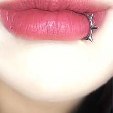 4对装免穿孔假唇饰套装 - 夹式唇环、仿蛇咬唇圈、双环蛇咬唇环 | 万圣节吸血鬼牙齿獠牙风格唇部饰品 - 8PCS - 查看 4