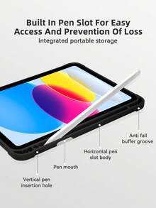 Ốp bảo vệ máy tính bảng DANYCASE có khe cắm bút, phù hợp với các dòng A16, Air 11, M3, M2 Pro 11, M4, M5, thế hệ thứ 7, 8, 9, 10.2 inch, 10, 10.9 inch, Air 4, Air 5, với thiết kế góc chống va chạm. - màu đen - Xem 6