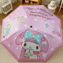 SANRIO 1把卡通折叠伞 - 小巧轻便，8根伞骨，防紫外线，防水，易于携带，休闲百搭，男女皆宜，时尚配饰，母亲节礼物，花园、夏季、海滩、旅行必备、房间装饰，柔软舒适，旅行必备，海滩必备，毕业季，毕业典礼，毕业典礼，祝贺毕业，毕业派对，旅行徒步必备，露营必备，便携工具，夏季必备，夏季便携，雨伞 - 彩色 - 查看 10